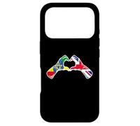 Custodia per iPhone 17 Pro Etiopia Bandiera britannica - Cuore etiope britannico britannico