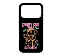 Custodia per iPhone 17 Pro Every Cup Has A Story Halloween Coffee Lover Mug Stack
