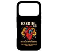 Custodia per iPhone 17 Pro Ezechiele 36:26 Nuovo Cuore Cristiano Fede