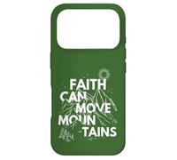 Custodia per iPhone 17 Pro Faith Can Move Mountains Bibbia Verse Back Print Christian