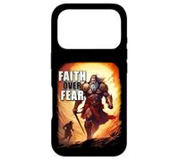 Custodia per iPhone 17 Pro Faith Over Fear - David Goliath Epic Bible Comic Graphic