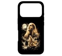 Custodia per iPhone 17 Pro Fantasma che ulula alla luna Meme Costume di Halloween 2026