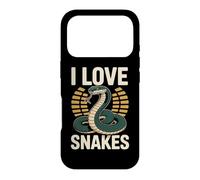Custodia per iPhone 17 Pro Fantastica grafica per appassionati di rettili I Love Snakes