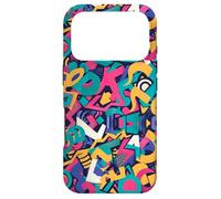 Custodia per iPhone 17 Pro Fantastica grafica retrò anni '80 e '90 in grassetto a forma di lettera