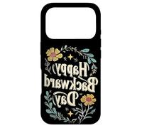 Custodia per iPhone 17 Pro Felice Nazionale Backward Day Reverse Floral Text Backwards