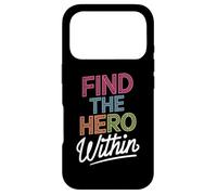 Custodia per iPhone 17 Pro Find the Hero Within Inspirational Typography Design