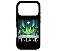 Custodia per iPhone 17 Pro Finlandia Aurora boreale Retro Helsinki Finlandese Lapponia Neve