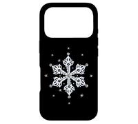Custodia per iPhone 17 Pro Fiocco di neve blu arte geometrica mistica invernale