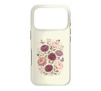 Custodia per iPhone 17 Pro Fiore di nascita di novembre, peonia, crisantemo, botanico, floreale
