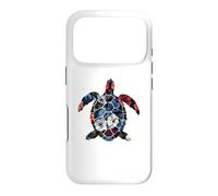 Custodia per iPhone 17 Pro Fiori botanici Silhouette Oceanic Floral Sea Tartaruga