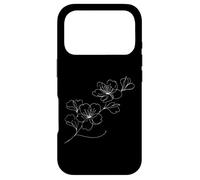Custodia per iPhone 17 Pro Fiori di Ciliegio Arte Lineare Botanica