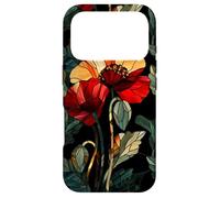 Custodia per iPhone 17 Pro Floral Cupo Art Nouveau Papavero Gotico Botanico Stile Boho