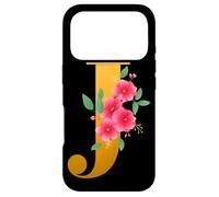 Custodia per iPhone 17 Pro Floral J Alphabet Cute Initial Monogram Letter J Graphic
