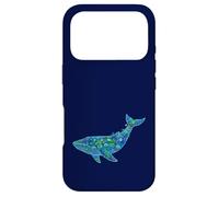 Custodia per iPhone 17 Pro Floral Whale Blue Humpback Botanical Flowers Ocean Nature