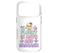 Custodia per iPhone 17 Pro Fluent In Math Sarcasm Pi Rosa Bow Lampadina Matematica Insegnante