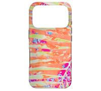 Custodia per iPhone 17 Pro Foglie di palma Hot Pink Orange Summer Vibes