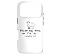 Custodia per iPhone 17 Pro Follow the Word Not The Herd God Bible Verse Isaiah 8:11-13
