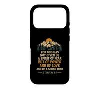 Custodia per iPhone 17 Pro "For God Has Not Given Us A Spirit Of Fear Verse