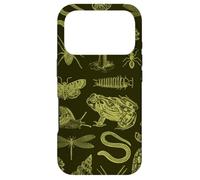 Custodia per iPhone 17 Pro Frog Mushroom Moth Vintage Biology Goblincore Aesthetic