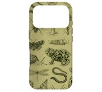 Custodia per iPhone 17 Pro Fungo rana lumaca falena insetto vintage biologia amante della natura
