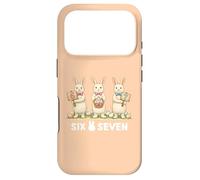Custodia per iPhone 17 Pro Funny 67 Six Seven Meme Bunny Giorno di Pasqua Retro Accogliente Coniglio