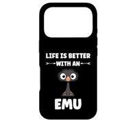 Custodia per iPhone 17 Pro Funny animals Emus bird quote life is better with an emu