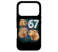 Custodia per iPhone 17 Pro Funny Boys Girls 67 Meme Capybara Howling at The Moon 6 7