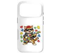Custodia per iPhone 17 Pro Funny Cat Rockstar Autism Puzzle Consapevolezza dell'autismo
