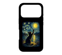 Custodia per iPhone 17 Pro Funny Cat Starry Night Van Gogh Art Men Women Kids
