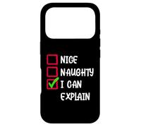 Custodia per iPhone 17 Pro Funny Christmas Santa Clause Checklist Quotes Graphic