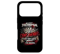 Custodia per iPhone 17 Pro Funny Dart Player My Dart Technique Is Top Secret