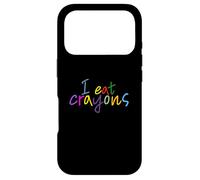 Custodia per iPhone 17 Pro Funny Drawing Adult Coloring Art Teacher - I Eat Crayons