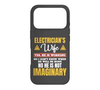 Custodia per iPhone 17 Pro Funny Electricians Wife Yes He's Working