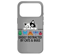 Custodia per iPhone 17 Pro Funny Entomologist Saying Easily Distracted by Cats and Bugs