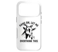 Custodia per iPhone 17 Pro funny goat Hang On Let Me Overthink