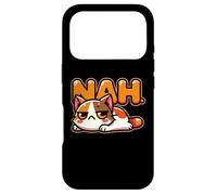 Custodia per iPhone 17 Pro Funny Grouchy Cat Saying Nah