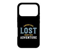 Custodia per iPhone 17 Pro Funny Hiking Compass dice che il cuore perduto dice avventura