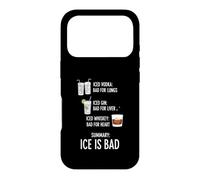 Custodia per iPhone 17 Pro Funny Ice Is Bad Drinks Joke Vodka Gin Whiskey Humor
