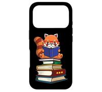 Custodia per iPhone 17 Pro Funny Kawaii Kids Read Books Red Panda Lover