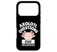 Custodia per iPhone 17 Pro Funny Kids Axolotl Questions Stay Curious