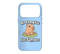 Custodia per iPhone 17 Pro Funny Kids Kawaii Meme Chill No Thoughts Just Capybara Vibes