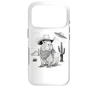 Custodia per iPhone 17 Pro Funny Meme UFO Capybara Alien Vintage 90s Wild West Boho