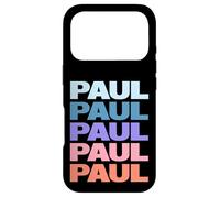 Custodia per iPhone 17 Pro Funny Modern Repeated Text Design First Name Paul
