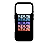 Custodia per iPhone 17 Pro Funny Modern Repeated Text Design Memaw Grandmother