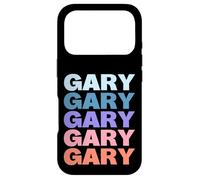 Custodia per iPhone 17 Pro Funny Modern Repetitive Text Design First Name Gary