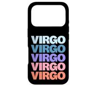 Custodia per iPhone 17 Pro Funny Modern Repetitive Text Design Zodiac Virgo