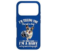 Custodia per iPhone 17 Pro Funny Mom Says Im A Baby Welsh Blue Merle Corgi Lover