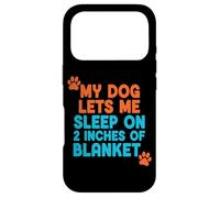 Custodia per iPhone 17 Pro Funny My Dog Lets Me Sleep On 5,1 cm di coperta