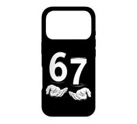 Custodia per iPhone 17 Pro Funny Six Seven 6 7 Meme Gen Alpha Slang 6 7 Hands