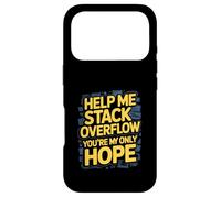 Custodia per iPhone 17 Pro Funny Stack Overflow Aiutami Tu sei la mia unica speranza